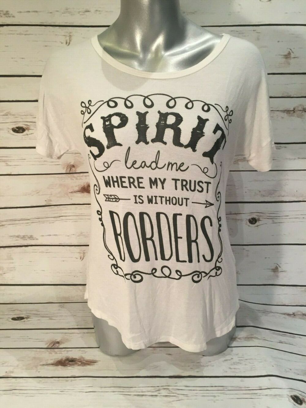 Spirit Lead me Where My Trust is Without Borders Inspirational Quote TShirt